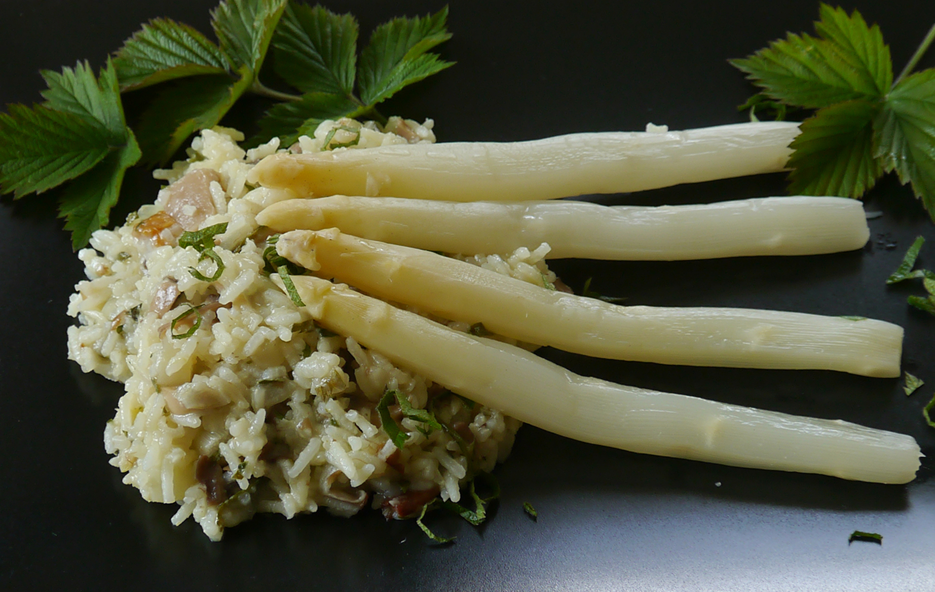 Spargel-Risotto mit Pilzen | s´Kraftplatzerl